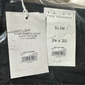 Free Assembly Slim Black Jean 34 x 30